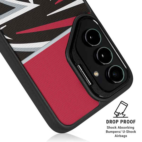 NFL Atlanta Falcons Zone Block Galaxy S24 FE Kickstand Case